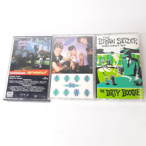 Lot 3 Vintage Cassette Tapes 80's 90's Stray Cats Brian Seltzer Rockabilly Swing - Picture 7 of 8